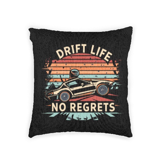 Vintage Drift Life No Regrets Woven Pillows