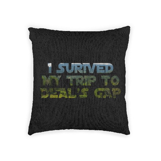 I Survived My Trip To Deals Gap Funny Deals Trip Woven Pillows
