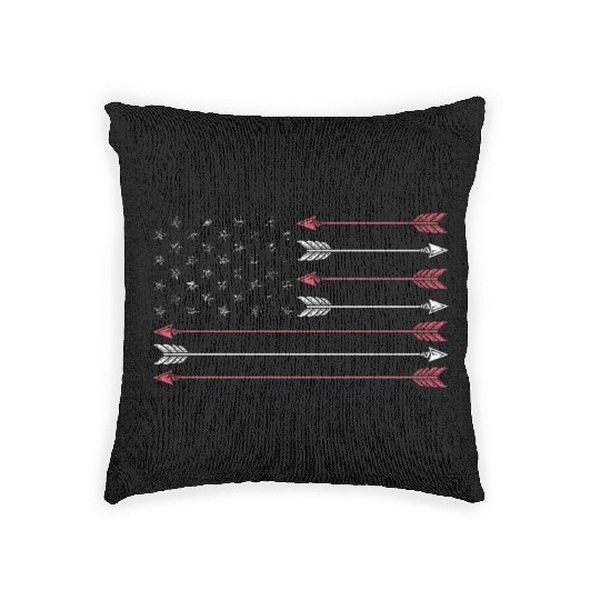 Archery Arrow USA American Flag Woven Pillows