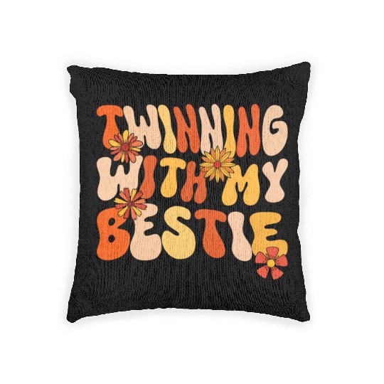 Twinning With My Bestie Spirit Week Twin Day Woven Pillows