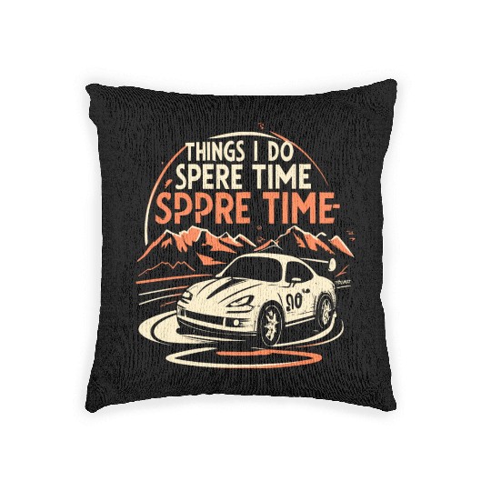 Classic Car Racing Things I Do In My Spare Time RC Woven Pillows