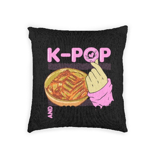 Kimchi Lovers Korean Cuisine Food Gifts Woven Pillows
