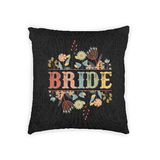 Bachelorette Party Bride Stickers Woven Pillows