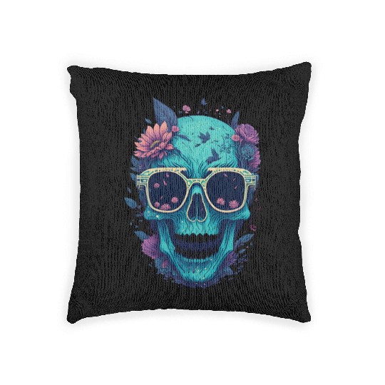 Floral Skull | C17 Woven Pillows