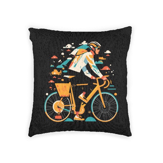 All Seasons Cyclist Gift Woven Pillows