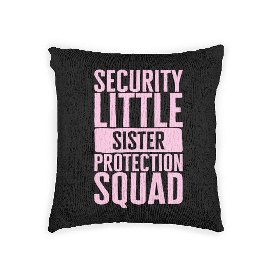 Siblings Woven Pillows, Security Little Sister Protection