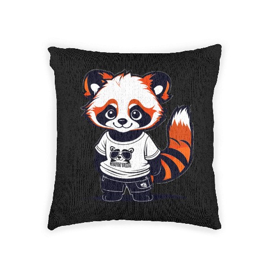 Red Panda Cub Woven Pillows