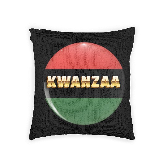 Embracing Kwanzaa: Red, Green, and Black Pride. Woven Pillows