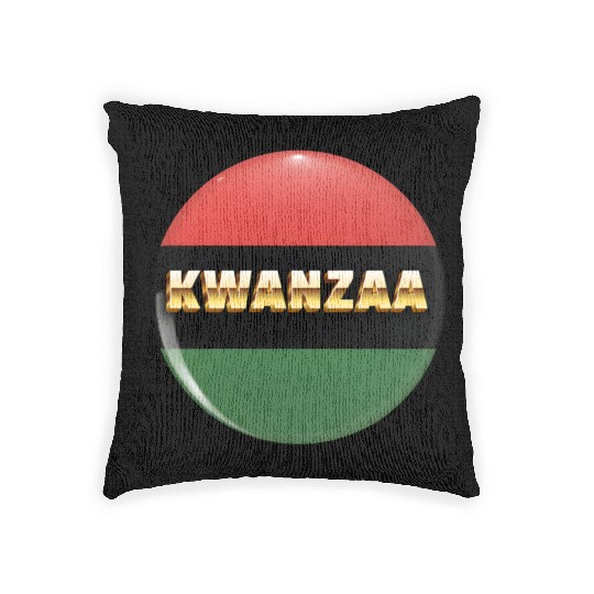 Embracing Kwanzaa: Red, Green, and Black Pride. Woven Pillows