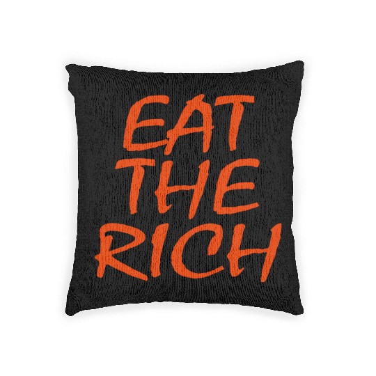 UAW Eat The Rich Woven Pillows