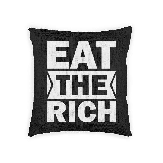 UAW President Eat The Rich Woven Pillows