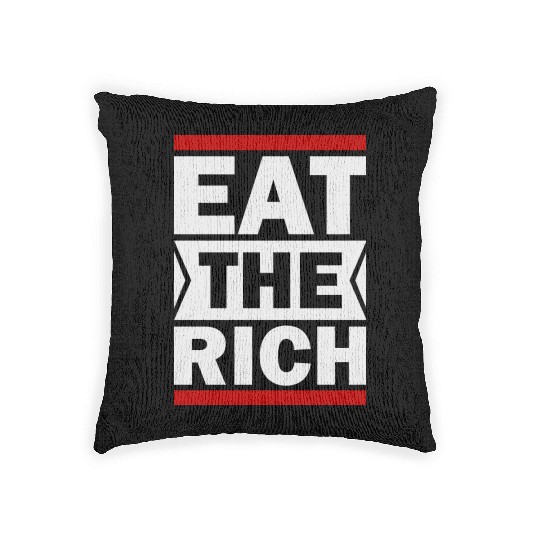 UAW Eat The Rich Woven Pillows