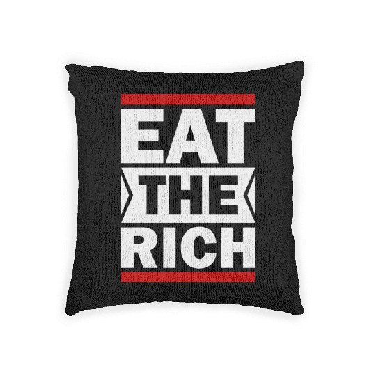 UAW Eat The Rich Woven Pillows