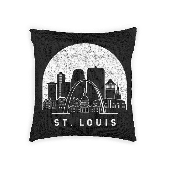St. Louis Missouri Skyline Woven Pillows