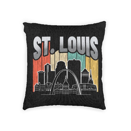St. Louis Missouri Vintage Woven Pillows