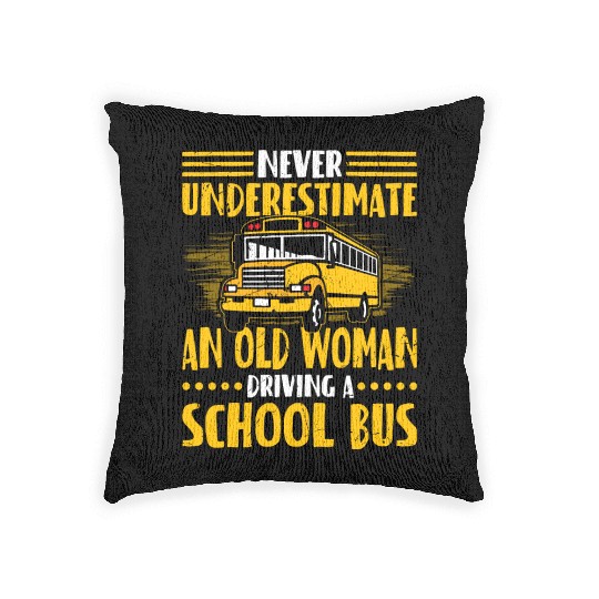 School Bus Driver Woven Pillows