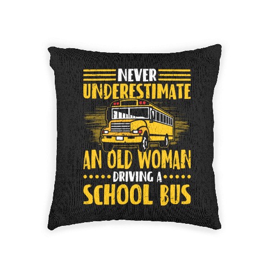 School Bus Driver Woven Pillows