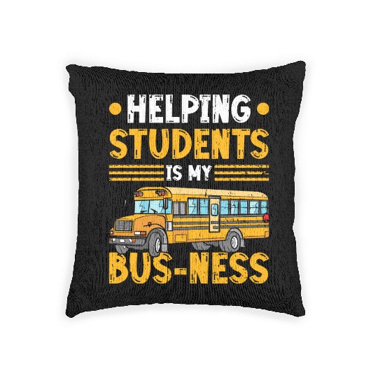 Bus Assistant Back To School Bus Monitor Woven Pillows