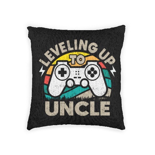 Leveled Up To Uncle Gamer Gaming Future Uncle Woven Pillows