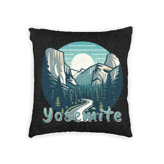 Yosemite National Park: The Beauty of Nature Woven Pillows