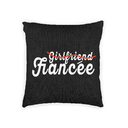 Girlfriend Fiancee Couple Engagement Engaged Woven Pillows