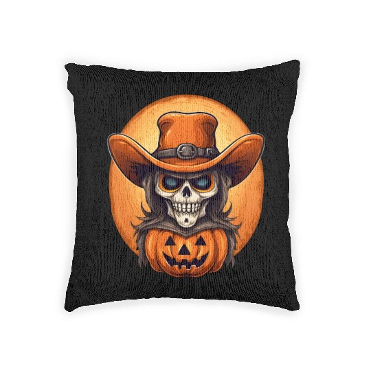 Sublimation Halloween Cowboy Woven Pillows
