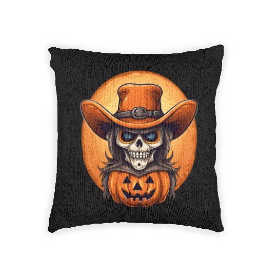 Sublimation Halloween Cowboy Woven Pillows