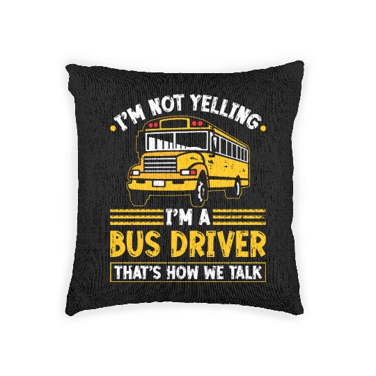 School Bus Driver Back To School Woven Pillows