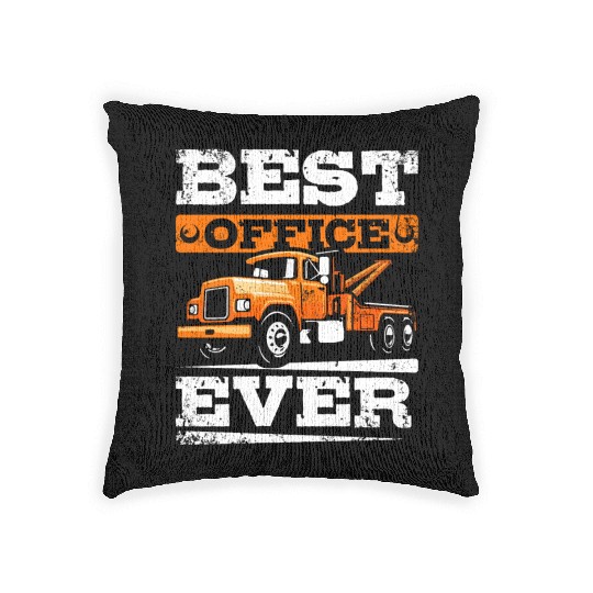Best office ever Tow truck Woven Pillows