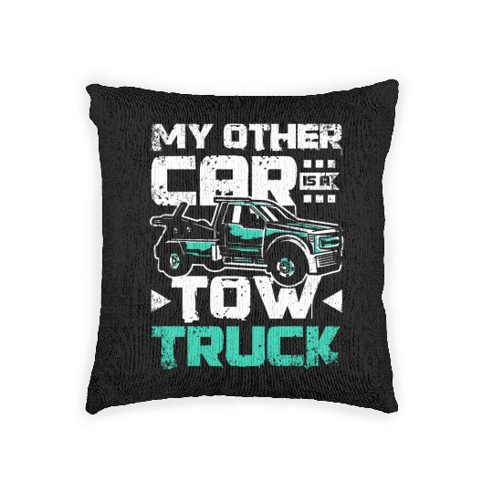 My other car is a tow truck Woven Pillows