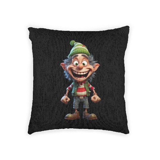 Joyful Christmas Cartoon Festive Frolics Woven Pillows