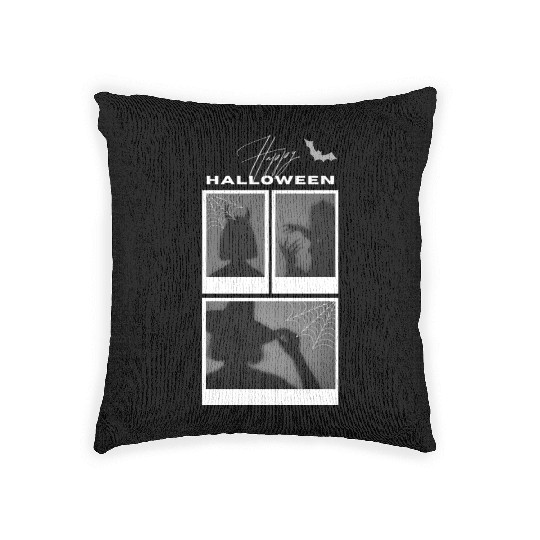 Happy Halloween design Woven Pillows