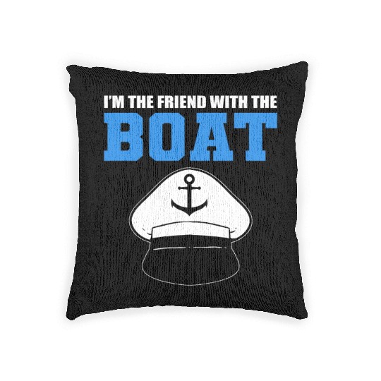 Friend with Boat Yacht Owner Gift Woven Pillows