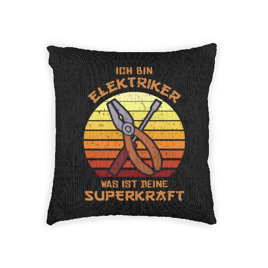 Superkraft Powerline Technician Lineworker Woven Pillows