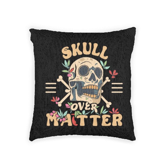Totenkopf Skull Skulls Totenschädel Spruch Woven Pillows