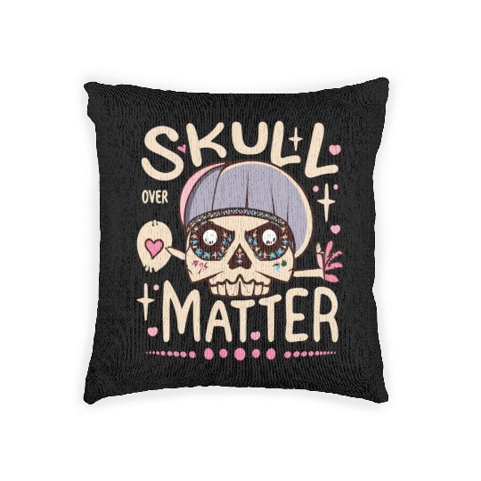 Totenkopf Skull Skulls Totenschädel Spruch Woven Pillows