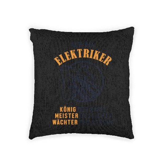 Ich bin Elektriker Wiremen Powerline Technician Woven Pillows