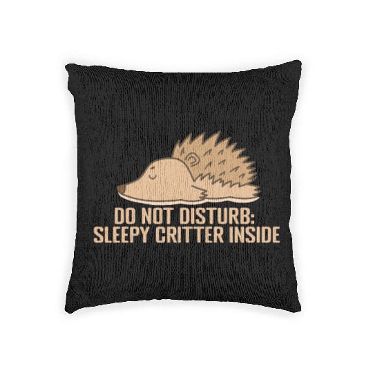 Do not disturb: Sleepy Critter inside Woven Pillows