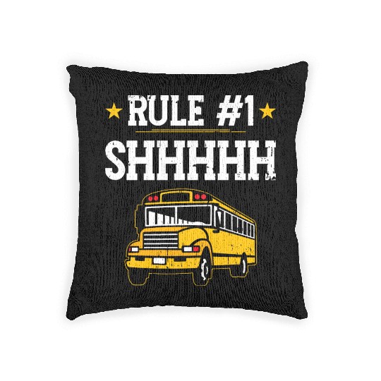 School Bus Monitor Aide Funny Bus Driver Woven Pillows