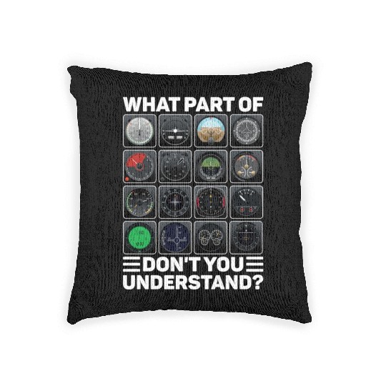 Airline Aircraft Airplane Instruments Indicators Woven Pillows