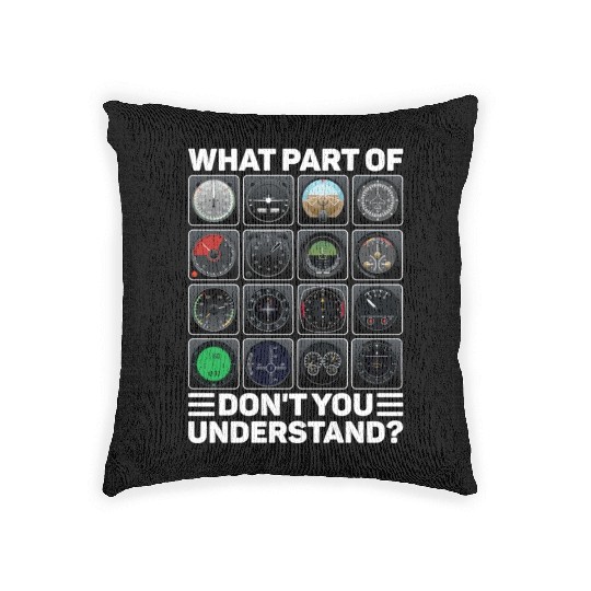 Airline Aircraft Airplane Instruments Indicators Woven Pillows