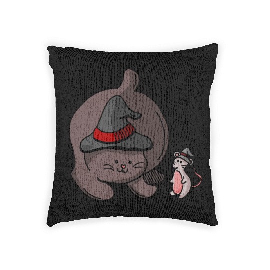 Cute Kittens Friends Woven Pillows