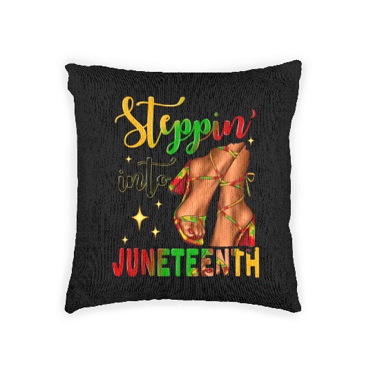 Black History juneteenth freeish Woven Pillows