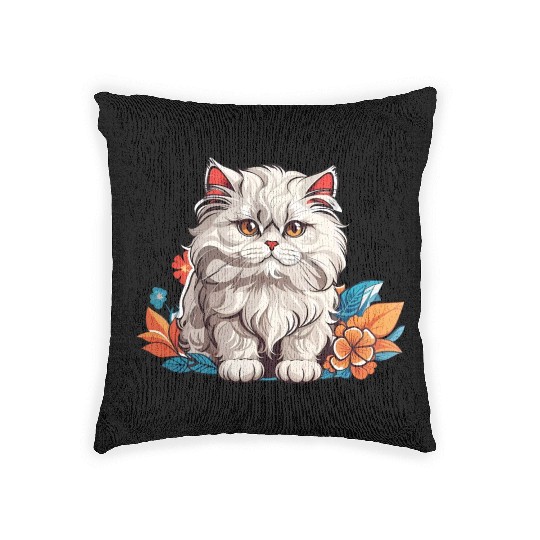 Persian Cat Woven Pillows