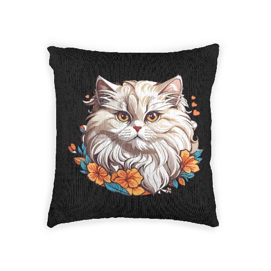Persian Cat Woven Pillows