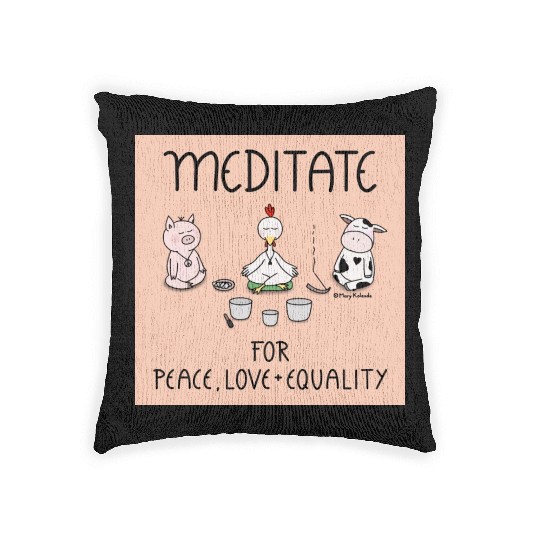 Meditate for Peace Love and Equality Woven Pillows