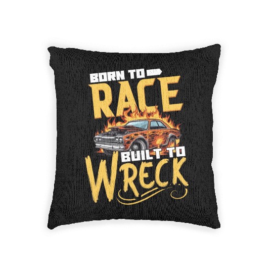 Demo Derby Demolition Derby Demolition Derby Lover Woven Pillows