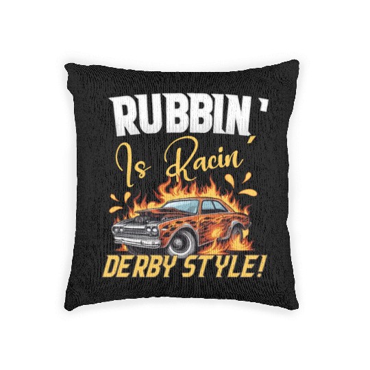 Demo Derby Demolition Derby Demolition Derby Lover Woven Pillows