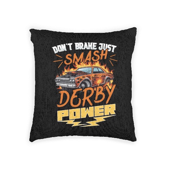 Demo Derby Demolition Derby Demolition Derby Lover Woven Pillows