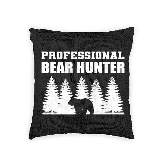 Professional Bear Hunter Hunter Gift Woven Pillows